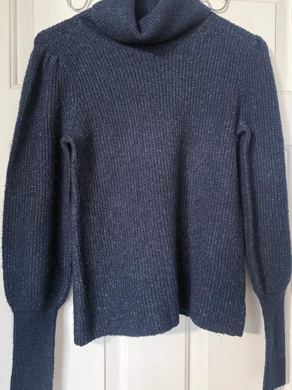 Design History Navy Ribbed Turtleneck Sweater